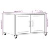 vidaXL Coffee Table Black Cold-rolled steel Medium Lockable wheels - 4 of 4