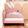 Twin Size Upholstered Daybed with Rabbit Ear Headboard - 3 of 4