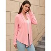 Lightweight Cardigans for Women Drape Open Front Long Sleeve Irregular Hem Casual Cardigan Sweaters - 4 of 4