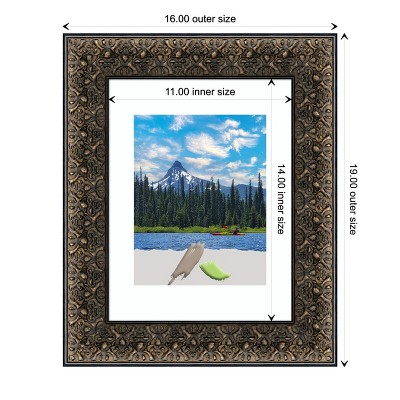 Antiqued Black and Gold Wood Wall Picture Frame