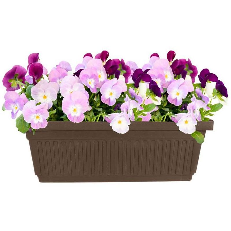HC Companies 30-Inch Fluted Plastic Venetian Flower Box for Flowers, Vegetables, or Succulents, 3 of 7