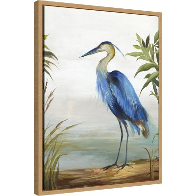 Blue Heron Lithograph Canvas Art for Kids, 18" x 24"