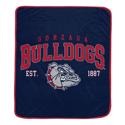 NCAA Gonzaga Bulldogs Vintage Arch Block Flannel Fleece Blanket