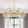 Airsurfer 26" Gold Sputnik Chandelier - 5-Light Mid-Century Pendant w/Clear Glass Shades for Dining/Living Room (No Bulbs) - 3 of 4