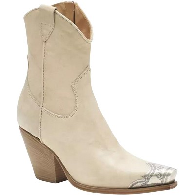 Free People Women's Brayden Leather Western Boot Snip Toe - OB1203394-BONE