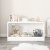SEVOBAL Decorative Bookshelf Open Toy Storage Box for Kids, White Wooden Organizer Bin for Plush Toys, Books, Nursery, White, 31.5"*13.8"*15.7" - 3 of 4