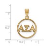 Black Bow Jewelry 14k Yellow Gold Plated Sterling Silver Alpha Sigma Alpha Greek Life Small Pendant - 2 of 3