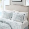 Sapphtopaz 4 Piece Comforter Set Ocean Style Cotton Fresh Simple Seafoam Seashell Embroidered Details Cotton Oversized Quilt Set, White - 3 of 4