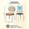 Wicker Patio Bistro Set - 2 PE Rattan Chairs & Tempered Glass Table - 4 of 4