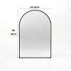 24"x36" Arched Bathroom Mirror, Metal Frame Wall Mirror with Shatterproof HD Glass, Easy Wall Mount Design - Cuddlewood - 4 of 4