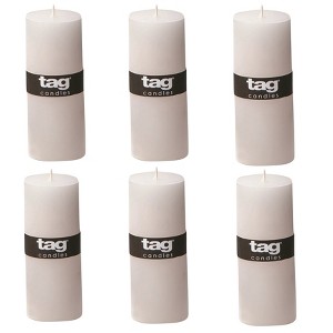 tagltd Chapel 2X5 White Pillar Paraffin Wax Candle Unscented Drip-Free Long Burning 32 Hours For Home Decor Wedding Parties Set of 6 - 1 of 4