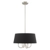 Livex Lighting Belclaire 4 - Light Chandelier in  Brushed Nickel - 3 of 4
