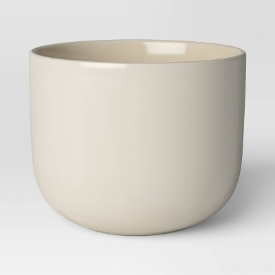 12" Wide Modern Outdoor Ceramic Planter Pot Ivory - Threshold™