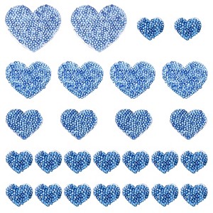 Unique Bargains Iron On Durable DIY Clothing Heart Rhinestone Patches 26 Pcs - 1 of 4