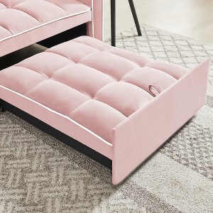 SeaCamel Three in One Sleeper Chair Sofa Bed with Storage Pockets Convertible Folding Ottoman Bed, Adjustable for Small Spaces - 1 of 4