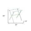 HomeRoots White Folding Luggage Rack With White Straps - 3 of 4