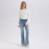 Women's Bell Long Sleeve Boat Neck Lace Rib-Knit Top - Wild Fable™ - 3 of 3