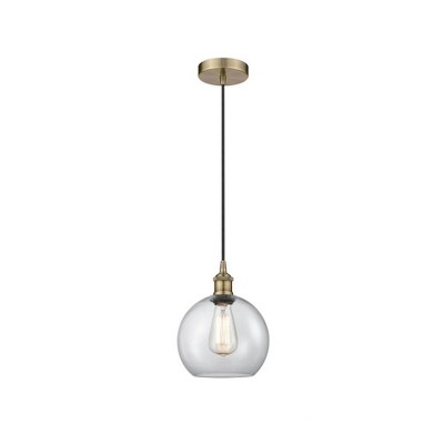Athens - 1 Light Cord Hung Mini Pendant In Industrial Style-10.75 Inches Tall and 8 Inches Wide