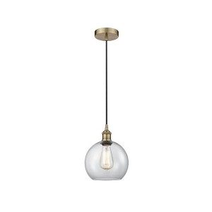 Athens - 1 Light Cord Hung Mini Pendant In Industrial Style-10.75 Inches Tall and 8 Inches Wide - 1 of 1