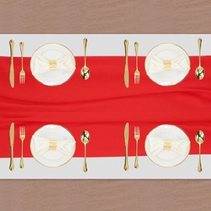 Unique Bargains Romantic Light Elegant Table Runner for Wedding Party Decoration 1 Pc - 1 of 4