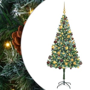 vidaXL Artificial Christmas Tree with Stand Green 70.9" PVC and Steel - 1 of 4