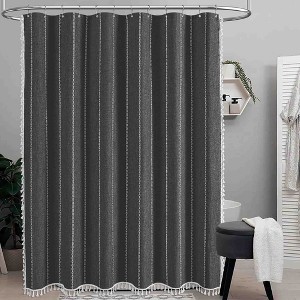 BAGOKIE 72"x72" Linen Blend Shower Curtain - 1 of 4