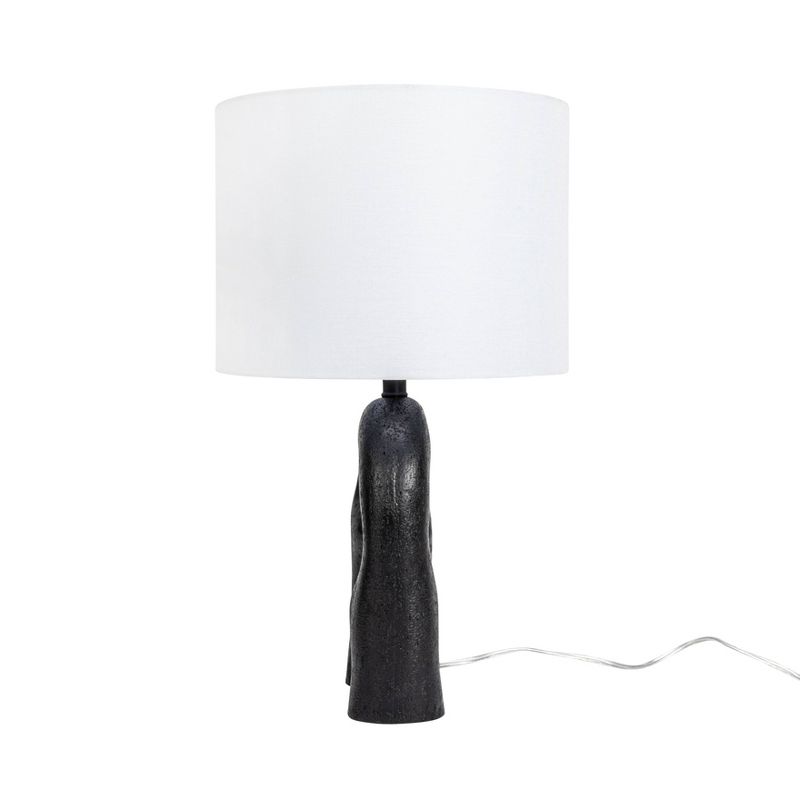 Storied Home Modern Abstract Sculptural Table Lamp with Drum Shade, 4 of 9