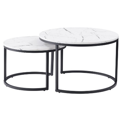 Set of 2 Forth Worth Round Nesting Coffee Table - CorLiving