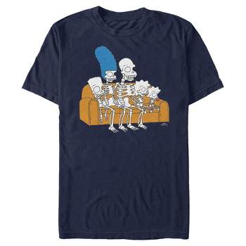 Men's The Simpsons Skeleton Family on Couch T-Shirt