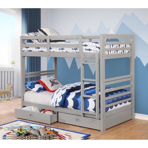 Twin Over Full Kids Emma Bunk Bed Gray Iohomes Target