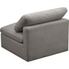 Meridian Furniture,Plush Velvet Standard Comfort Modular Armless Chair - 3 of 4