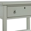 Sapphtopaz Modern Nightstand with 1 Drawer Night Stand with Faux Keyhole Accents & Wooden Round Handle Bedside Table for Bedroom, Living Room - 4 of 4