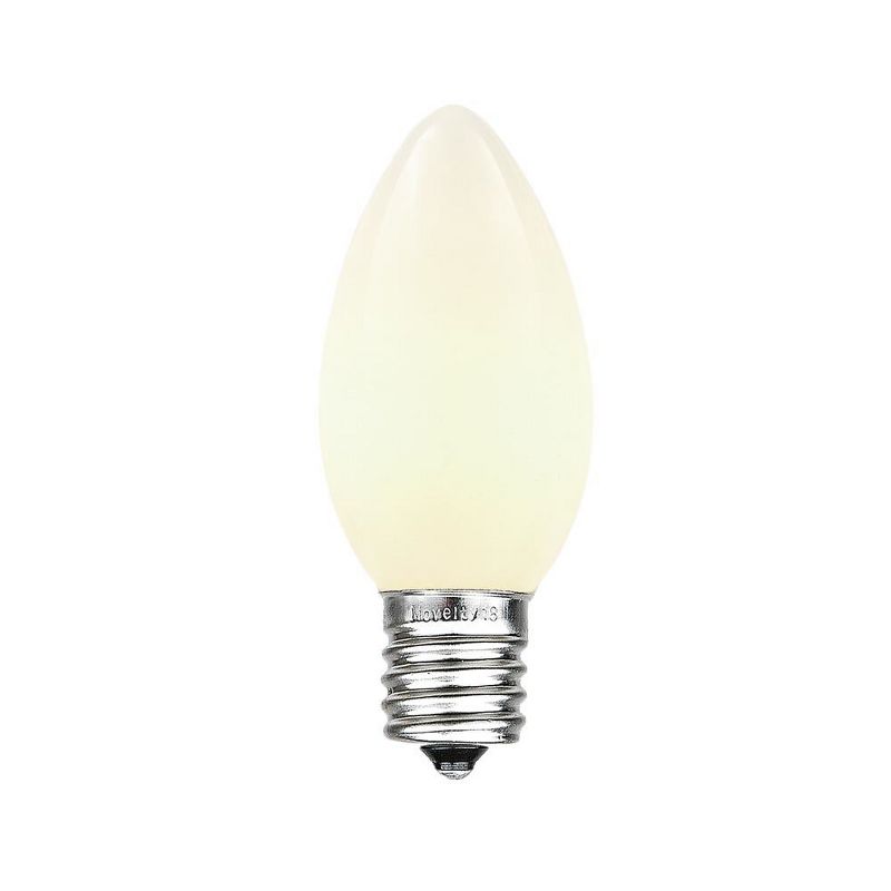 Novelty Lights Ceramic C9 Incandescent Traditional Vintage Christmas Replacement Bulbs 25 Pack, 1 of 8