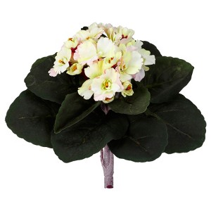 Nearly Natural 9-in African Violet Artificial Plant (Set of 6), Cream - 1 of 2