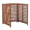 Cesicia 32" W x 38" H 3-Panel Outdoor Air Conditioner Fence, 3-Section Outdoor Wooden Screen, Outside Wood Privacy Fence - 2 of 4