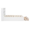 NicBex Full Size Platform Bed Modern Wooden Bed Frame with Storage Headboard, 2 Drawers and Ports for Bedroom, No Box Spring Required, White - 3 of 4