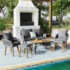 Maggift Patio Seating Sets, Modern Seating Set, Make Every Patio Moment Special, Designed for Relaxation and Style, Gray, 50.3"*24.9"*33.3" - 2 of 4