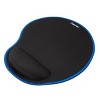 Insten Mouse Pad with Wrist Support Rest, Stitched Edge Mat, Ergonomic Support, Pain Relief Memory Foam, Arc, Black, 10.5 x 9 inches - image 3 of 4