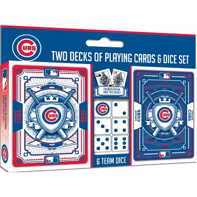 Chicago Cubs Blue and Red Playing Cards & Dice Set