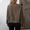 Womens Sweater Cardigan Long Sleeve Open Front Button Down Casual Fall Coat Dressy Short Cardigans Brown M - 4 of 4