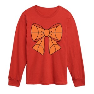 Boys' - Instant Message - Basketball Bow Long Sleeve Graphic T-Shirt - 1 of 4