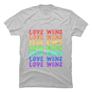 Adult Design By Humans Humans Love Wins Pride Repeat By CNTT668 T-Shirt - 1 of 2