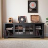 Modern Farmhouse TV Stand with Storage Cabinet and Adjustable Shelves - 2 of 4