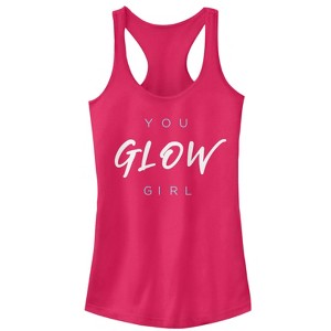 Juniors Womens CHIN UP Glow Girl Racerback Tank Top - 1 of 3