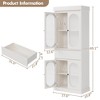 Kitchen Pantry Cabinet, Tall Storage Cabinet with Glass Doors and Adjustable Shelves, Freestanding Cupboard with Drawer - 2 of 4