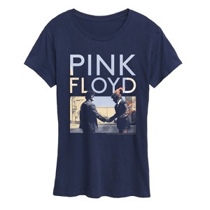 Women's - Pink Floyd - Pink Floyd Wywh Handshake Fire Short Sleeve Graphic T-Shirt - 1 of 4
