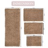 Fantasia Bath Rug Bathroom Rugs Set, Washable Rug, Extra Soft and Absorbent bath Rug, Bath Mat Set, Non-Slip, 4 Pcs Set with Runner, Linen - 3 of 4