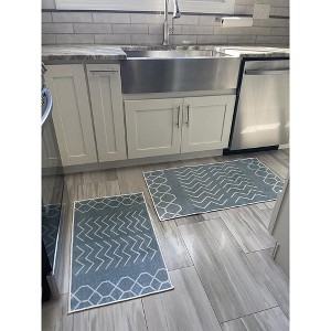 Sussexhome Non Skid Cotton Washable Kitchen Runner Rugs Set of  44 x 24 and 31.5 x 20 inches Throw Rug Set - 1 of 4