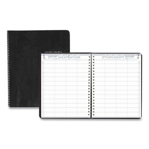 Four-Person Group Practice Daily Appointment Book, 11 x 8.5, Black Cover, 12-Month (Jan to Dec): 2026 - 1 of 4
