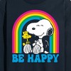 Men's - Peanuts - Be Happy Rainbow Long Sleeve Graphic T-Shirt - 2 of 4